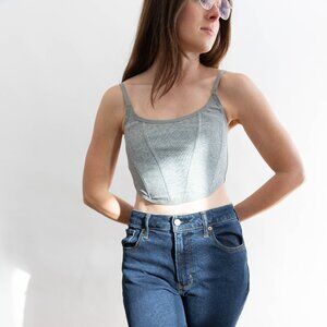 Gray Corset Top Colsie